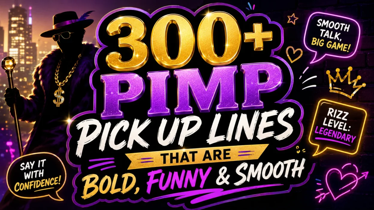 300+ Pimp Pick Up Lines That Are Bold, Funny & Smooth