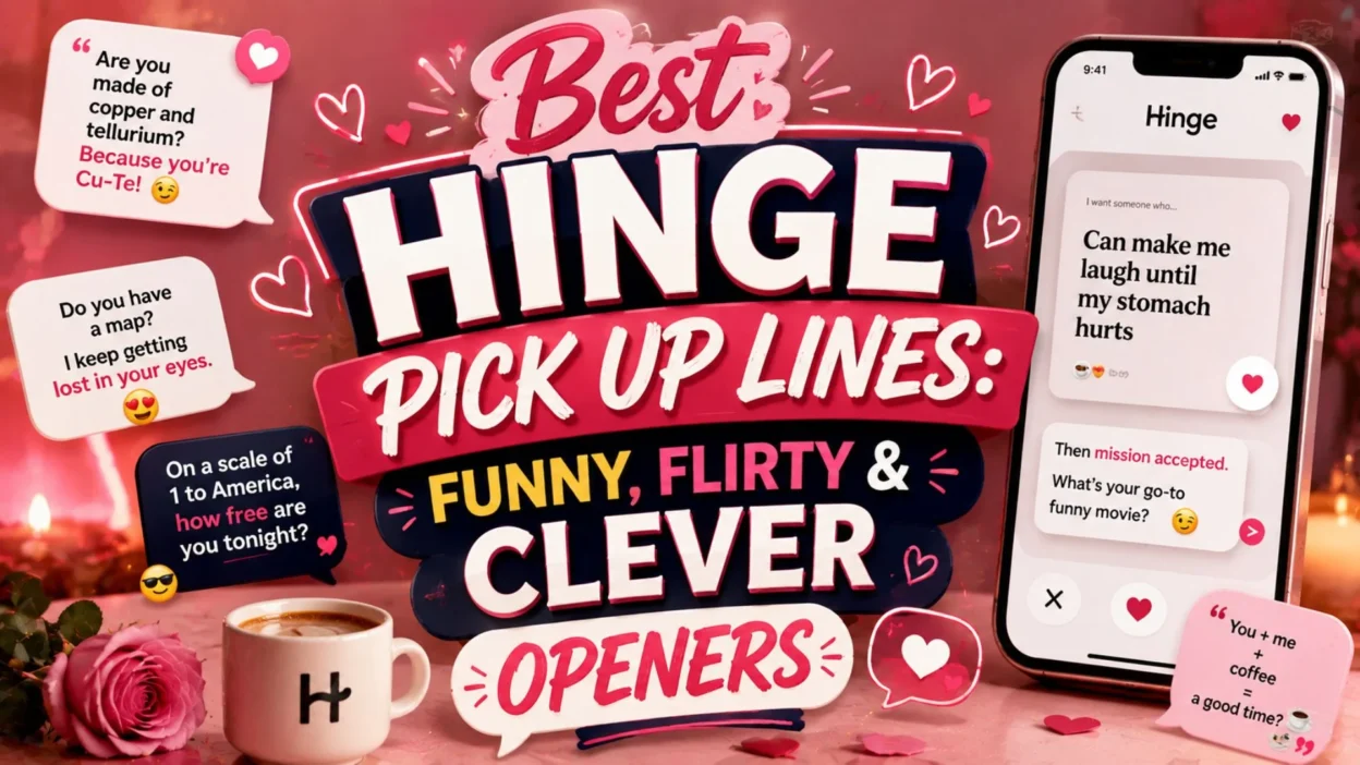 Best Hinge Pick Up Lines Funny, Flirty & Clever Openers 💬❤️
