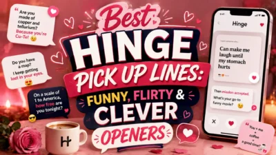 Best Hinge Pick Up Lines Funny, Flirty & Clever Openers 💬❤️