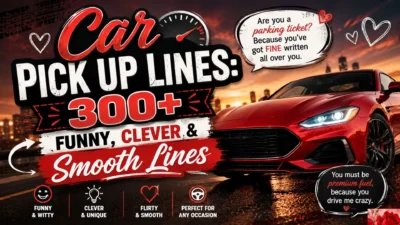Car Pick Up Lines 300+ Funny, Clever & Smooth Lines 🚗❤️