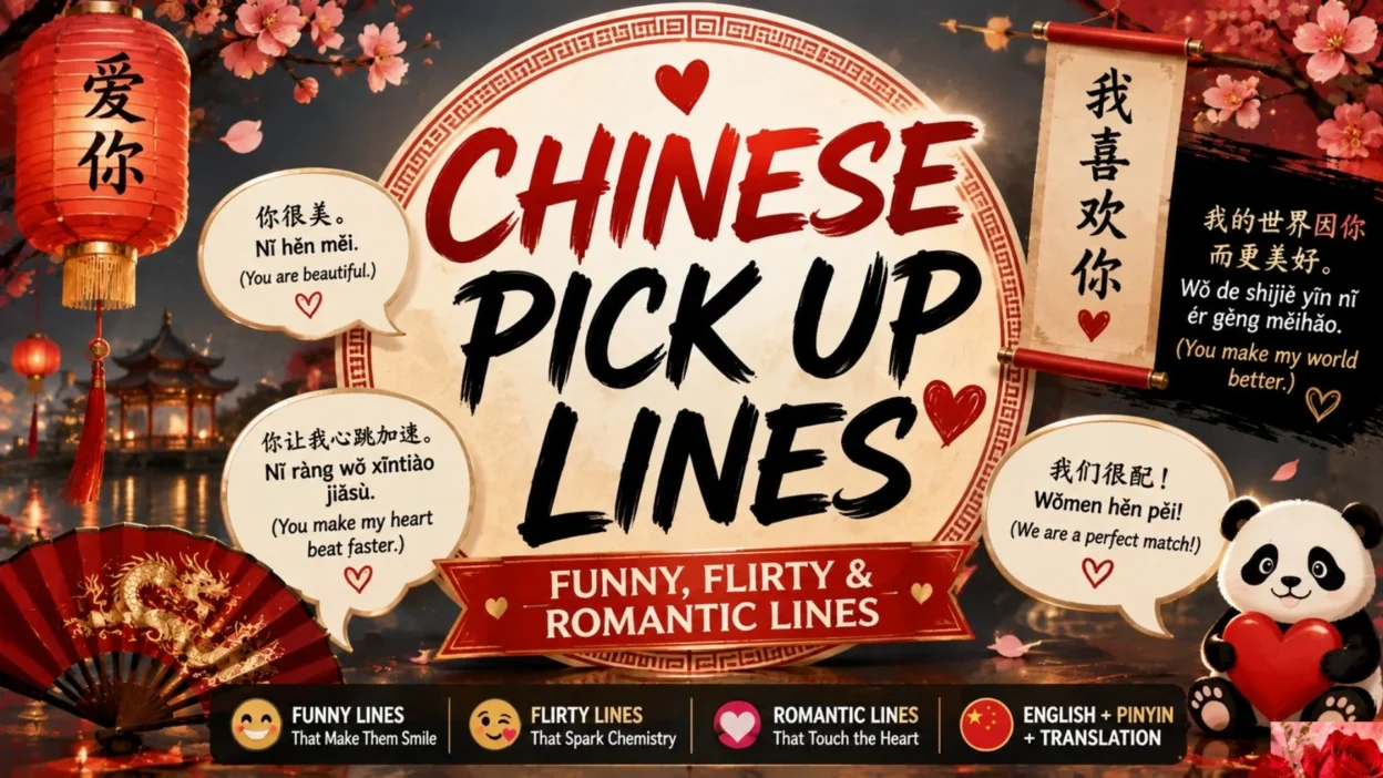 Chinese Pick Up Lines Funny, Flirty & Romantic Lines 🇨🇳❤️