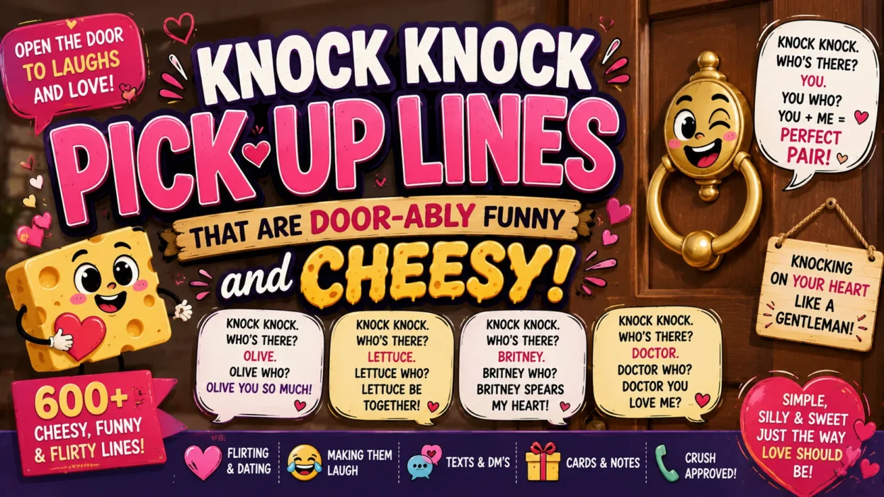 Knock Knock Pick-Up Lines That Are Door-ably Funny and Cheesy