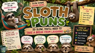 Sloth Puns So Slow, You’ll Need to Take a Break from Laughing