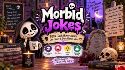 Morbid Jokes 500+ Dark Humor Names & Dark Humor Ideas