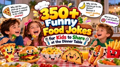 350+ Funny Food Jokes for Kids to Share at the Dinner Table