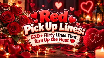Red Pick Up Lines 520+ Flirty Lines That Turn Up the Heat ❤️